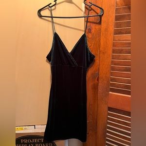 Sexy velvet green dress